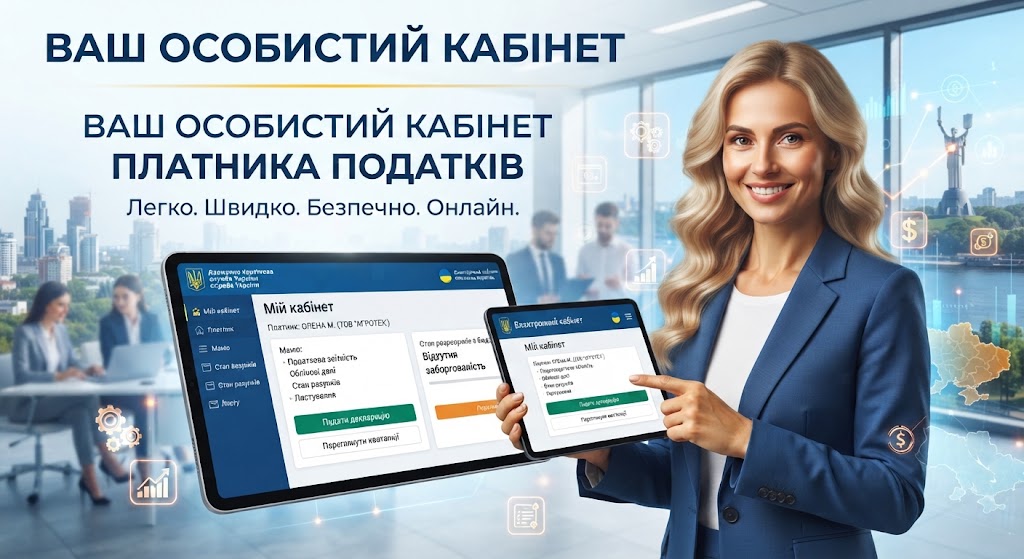 особовий кабінет платника податків ФОПта підприємств